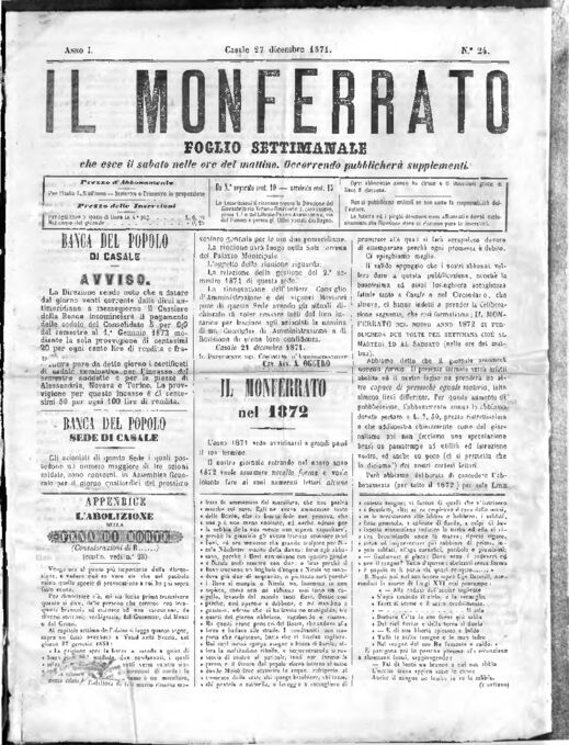 Il Monferrato - Edizione 24 del 27/12/1871
